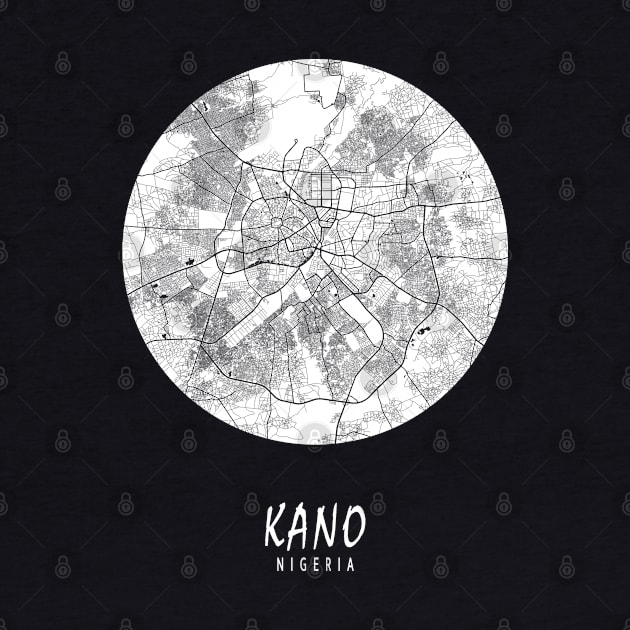 Kano, Nigeria City Map - Full Moon by deMAP Studio